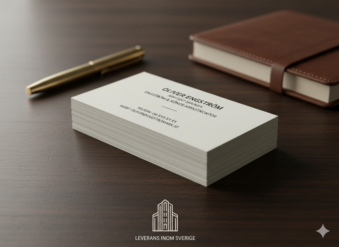 Visitkort tryckta på kvalitetspapper